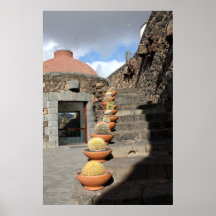 Jardín del cactus de España Lanzarote 03 Poster
