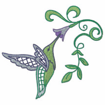 Jardín del colibrí polo enbordado