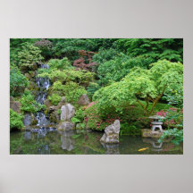 Jardín del japonés de Portland Poster