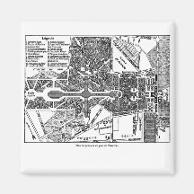 Jardín del mapa de Versalles Iman De Frigorífico