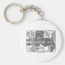 Jardín del mapa de Versalles Llavero Personalizado