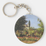 Jardín floreciente en Sainte-Adresse de Claude Mon Llaveros Personalizados