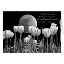 Jardín iluminado por la luna tarjeta