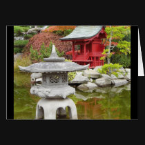 Jardín oriental tarjetas