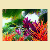 Jardín tropical en poster del mate de la lona del  posters