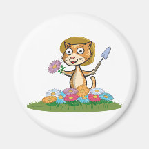 Jardinero de la flor del gato iman