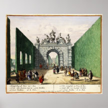 Jardines del placer de Enghien (1685) Posters