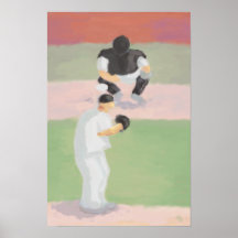 Jarra y colector, poster del béisbol
