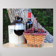 Jarro viejo del vino posters