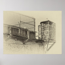 JAULA DEL GUARDIA DE LA YARDA DE ALCATRAZ REC POSTER