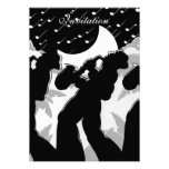 Jazz blanco y negro de la invitación
