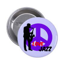 Jazz del amor de la paz pins