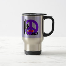 Jazz del amor de la paz tazas