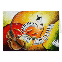Jazz en la tarjeta de felicitación de las colinas