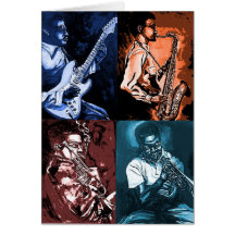 jazz y azules tarjeta