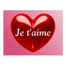 JE T'AIME - TE AMO (francés) tarjetas postales