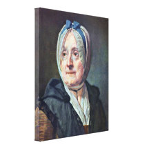 Jean-Baptiste Chardin - retrato de señora Chardin Lona Estirada Galerías