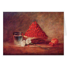 Jean Chardin - la cesta de la fresa Felicitaciones