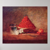Jean Chardin - la cesta de la fresa Poster