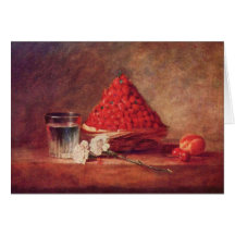 Jean Chardin - la cesta de la fresa Tarjeta