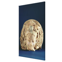 Jefe de Ardhanarisvara, Newal, Unnao (terracota) Impresión En Lienzo Estirada