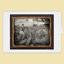 Jefe del barranco castaño, 1852 de José Blaney ríg tarjetas