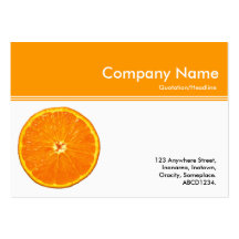 Jefe III del color - clementina - naranja Tarjetas De Visita