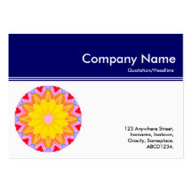 Jefe III del color - mandala - azules marinos Tarjeta De Visita