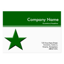 Jefe III del color - verde (006401) - estrella Tarjeta De Visita
