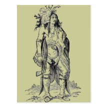 Jefe indio Poscard Postales