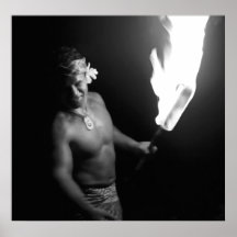 JEFE SAMOANO con la ANTORCHA Poster