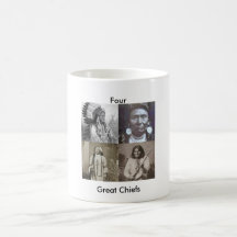 Jefes indios tazas de café