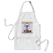 Jersey azul blanco personalizado del baloncesto delantal
