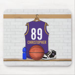 Jersey personalizado del baloncesto (PÁGINA) Tapete De Raton