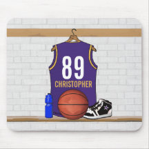 Jersey personalizado del baloncesto (PÁGINA) Tapete De Raton