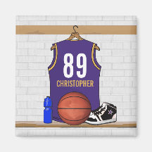 Jersey personalizado del baloncesto (PÁGINA) Imán