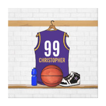 Jersey personalizado del baloncesto (PÁGINA) Impresion De Lienzo