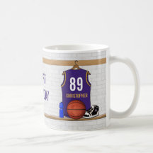 Jersey personalizado del baloncesto (PÁGINA) Taza