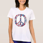 Jersey rojo, blanco y azul adaptable de la paz camisetas