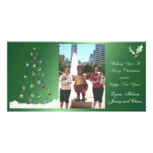 Jersey y Felices Navidad de la caza Tarjeta Con Foto Personalizada