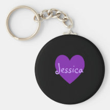 Jessica en púrpura llavero personalizado