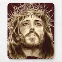 Jesucristo con una corona de espinas tapete de raton