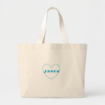 JESUS - CORAÇÃO AZUL.jpg Bolsa De Lona