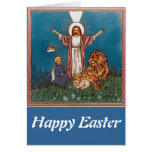 Jesús el león y el cordero felicitación