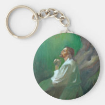 Jesús en el jardín llaveros personalizados