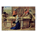 Jesús en la su casa de padres tarjetas