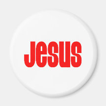Jesús en rojo imán de frigorifico
