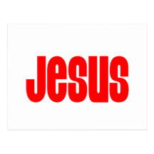 Jesús en rojo tarjetas postales