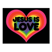 Jesús es amor postales