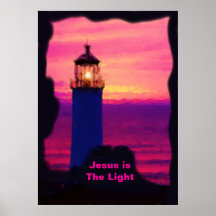 Jesús es el poster/la impresión ligeros del arte